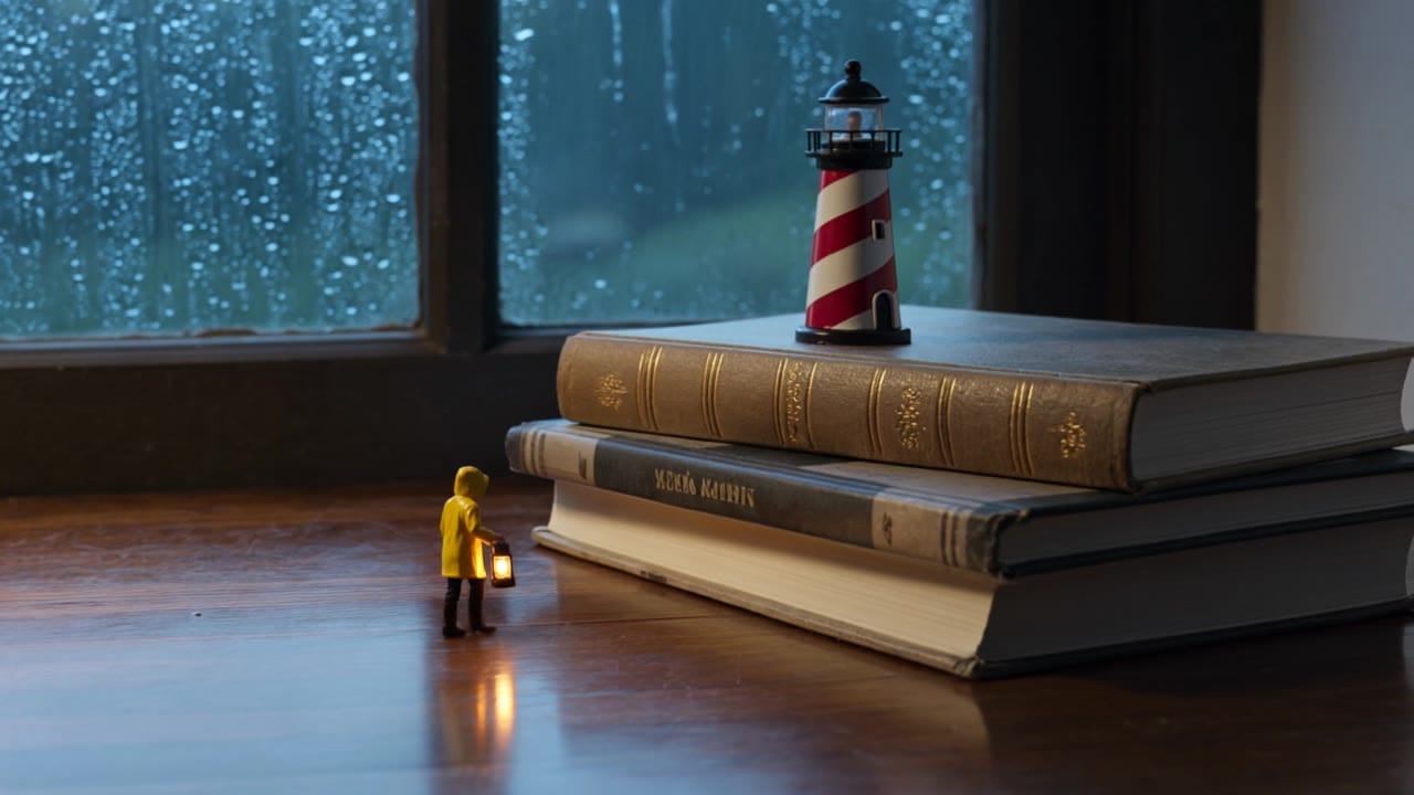 Kling 3.0 Omni Pro tiny lighthouse keeper render