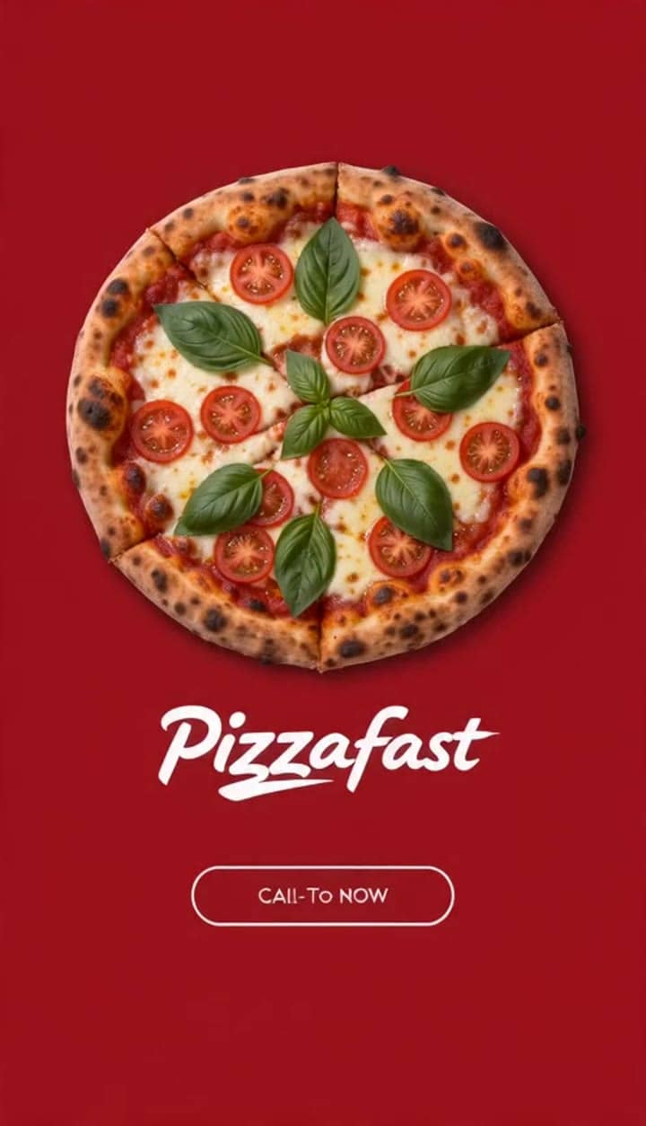 Seedance 2.0 Fast create a 10-second vertical social ad for pizzafast pizze...
