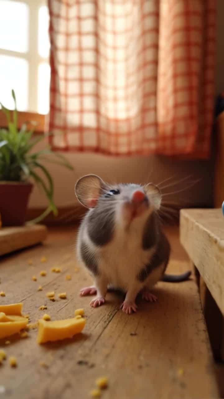 Ejemplo de video IA de Pika 2.2 Text & Image to Video: cute mouse