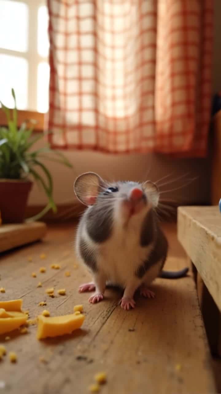 Exemple video IA Pika 2.2 Text & Image to Video: cute mouse