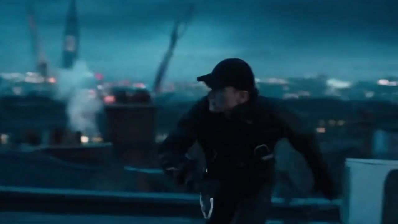 OpenAI Sora 2 AI video example: TITLE: High-stakes rooftop chase (Mission-Impossible energy, no brands) SETTINGS: 16:9, 1080p, 24fps, cin...