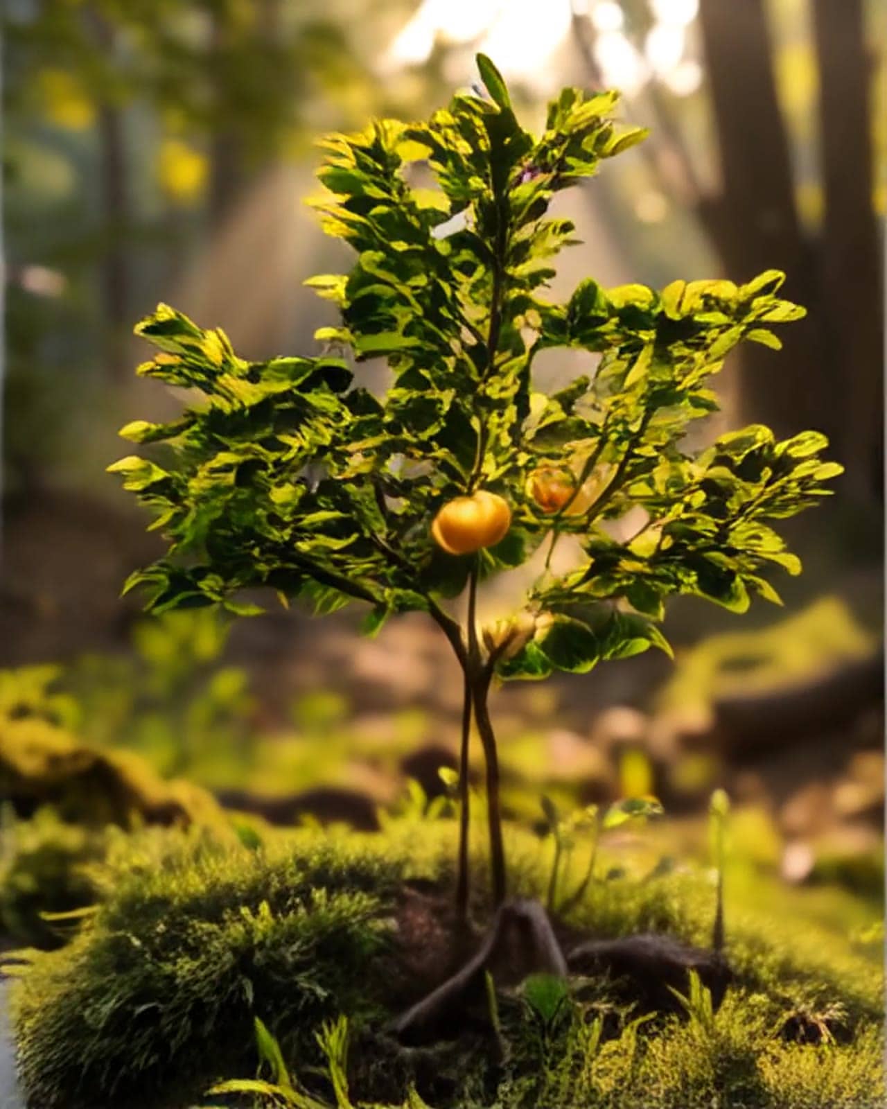 Ejemplo de video IA de Pika 2.2: tree with golden apple grow