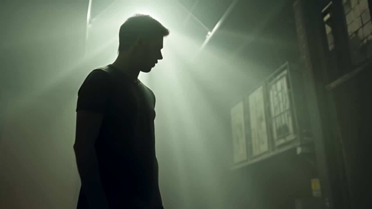 Ejemplo de video IA de Pika 2.2 Text & Image to Video: A person standing still. The person slowly turns their head. Light fog moving in t...