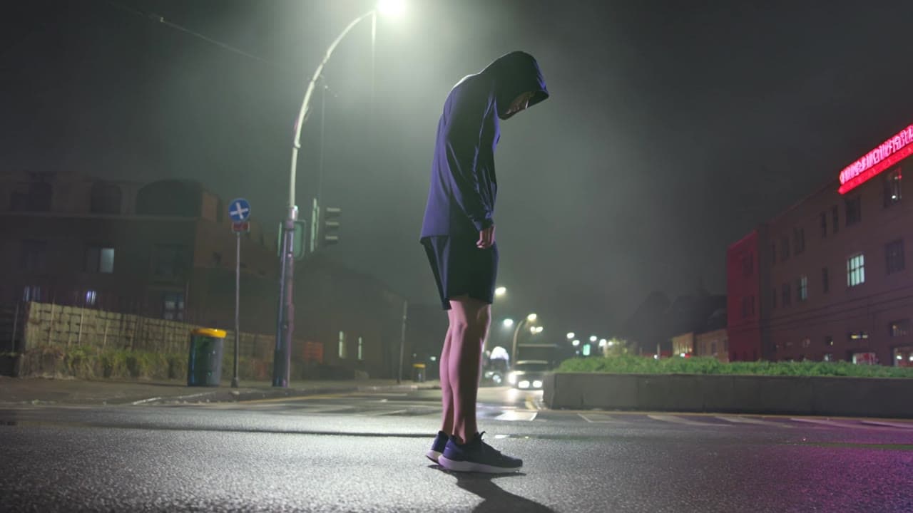 Kling 3 Pro camera movement example: night city push-in