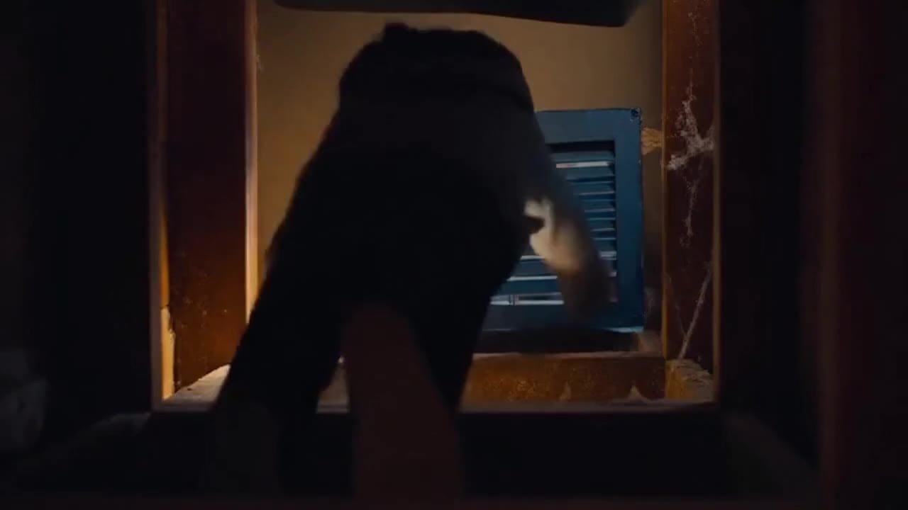 OpenAI Sora 2 AI video example: OBJECTIVE: 🧀 Get to your room before Dad finds you. He scurries across the hallway - up a mop handle, on...